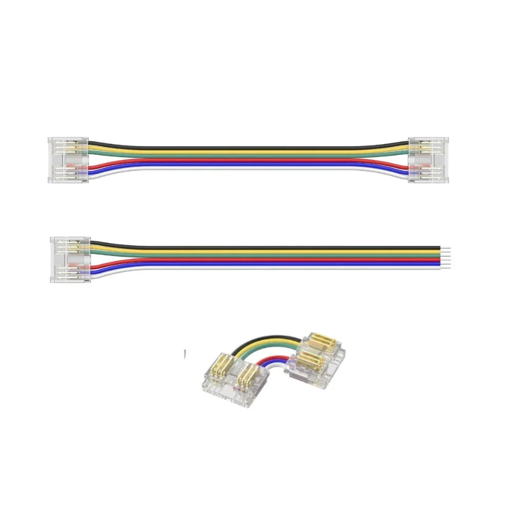 12mm 6-Pin Connectors Kit for RGB CCT COB LED Strip Light IP20