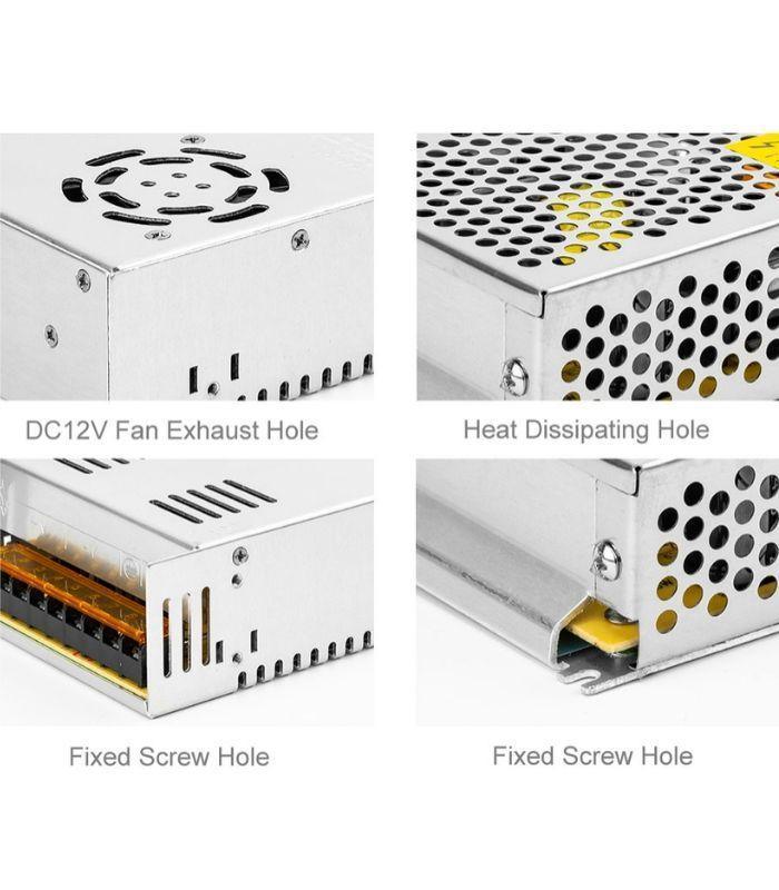 150W DC12 Switch LED Power Supply Transformer IP20 Non-Waterproof - UK LED Lights