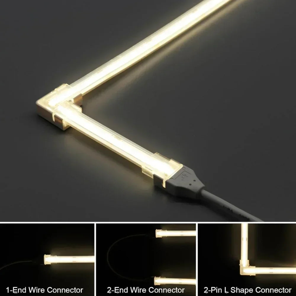 8mm 2-Pin DC IP67 Connectors for Single COB LED Strip Light