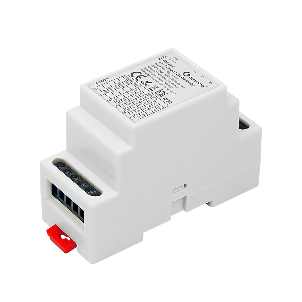 GLEDOPTO 35mm Din Rail Mount 5 in 1 Zigbee Smart Controller GL-C-011P - UK LED Lights