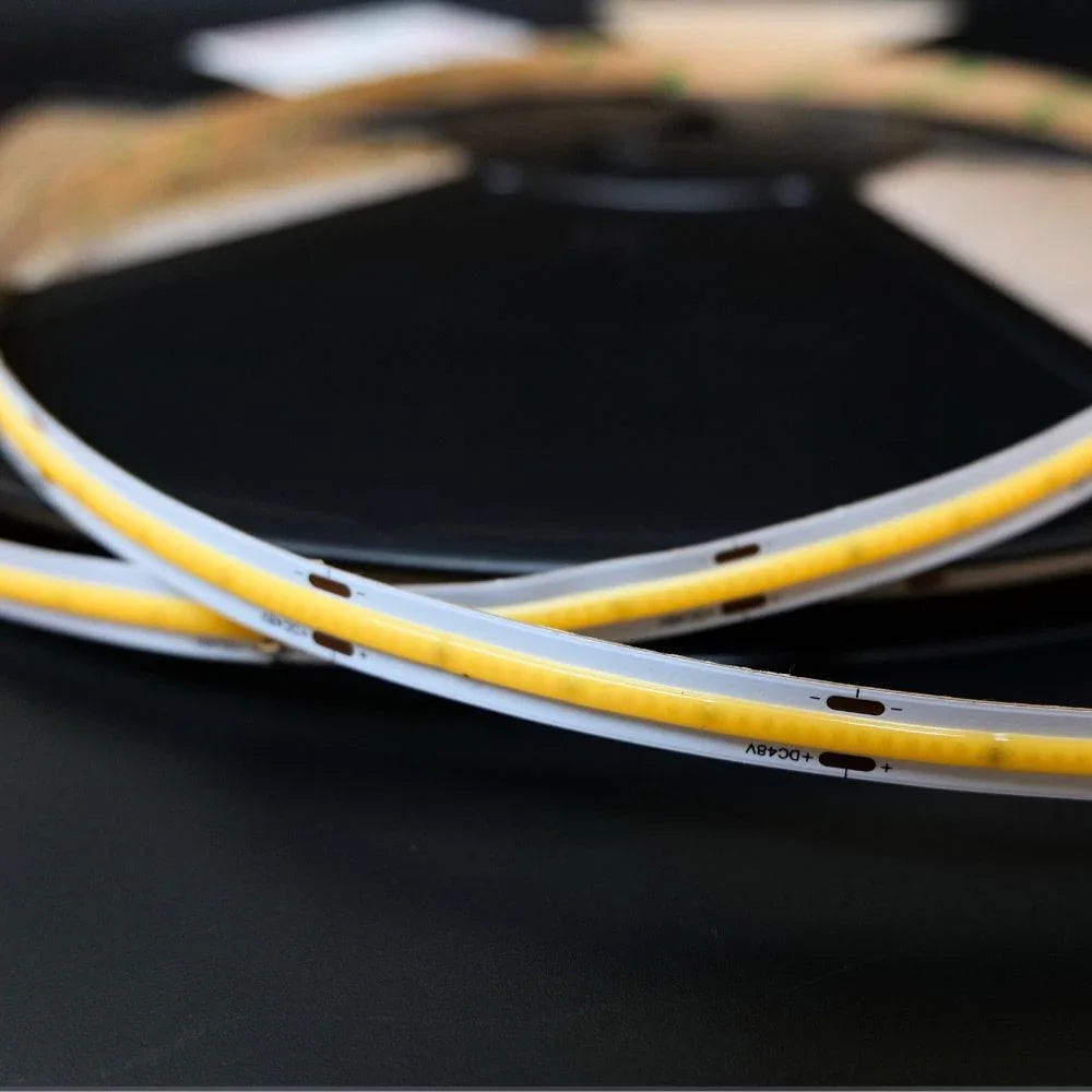 Ultra Long Warm White 2700K COB LED Strip 48V 480LEDs/m IP20 30M