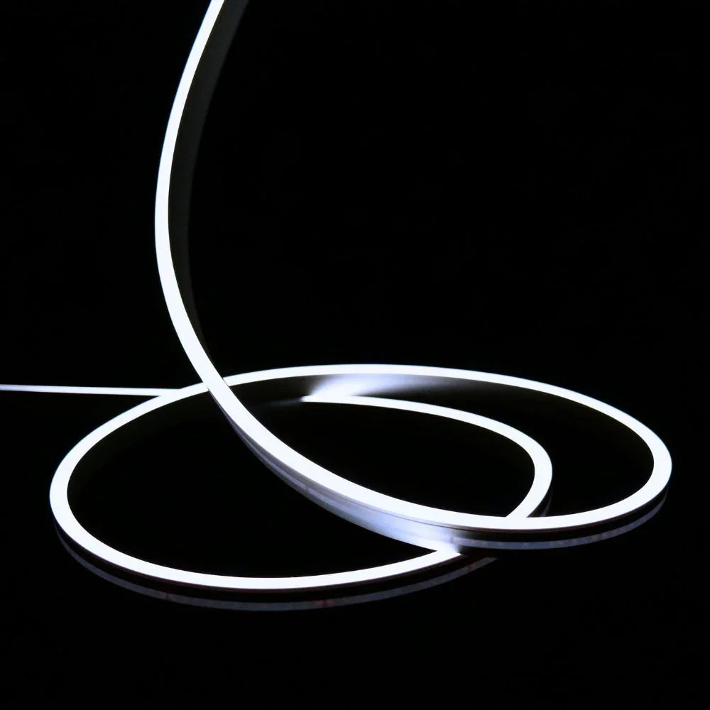 Cool White LED Neon Flex 24V 8x16mm 120LEDs/m IP65 Waterproof 15m