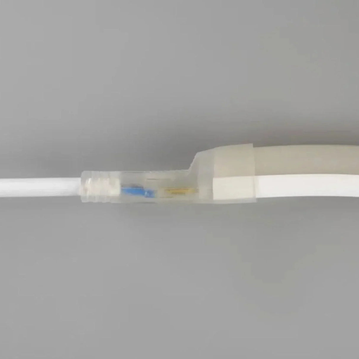 Warm White LED Neon Flex 16x16mm D Shape Vertical Bending 120LEDs/m 220V 240V IP67 Waterproof with UK Plug - ATOM LED