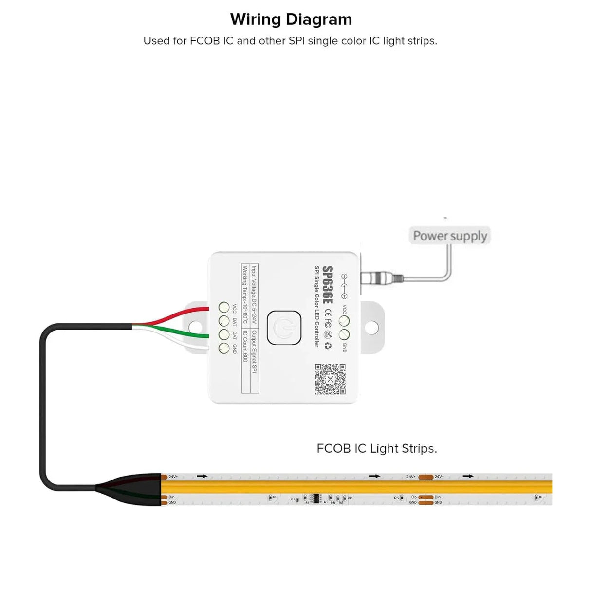 Remote for SP636E DC5-24V Addressable LED Strip Controller RB1