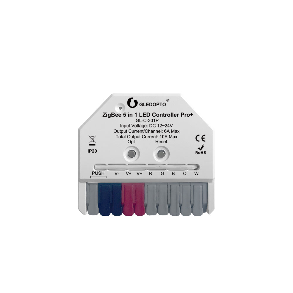 GLEDOPTO ZigBee Pro+ Ultra Mini Wi-Fi 5 in 1 LED Smart Controller GL-C-301P