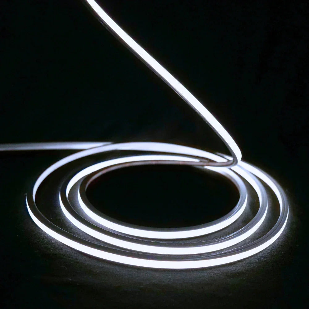 Micro Mini Cool White Neon Flex 6000K 24V Top Bend 4.5x4.5mm IP65 Waterproof 240LEDs/m