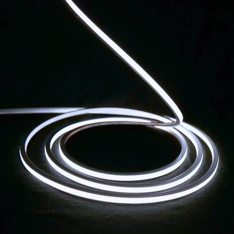 Micro Mini Cool White Neon Flex 6000K 24V Top Bend 4.5x4.5mm IP65 Waterproof 240LEDs/m