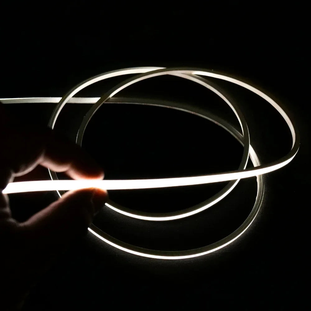 Micro Mini Natural White Neon Flex 4000K 24V Top Bend 4.5x4.5mm IP65 Waterproof 240LEDs/m