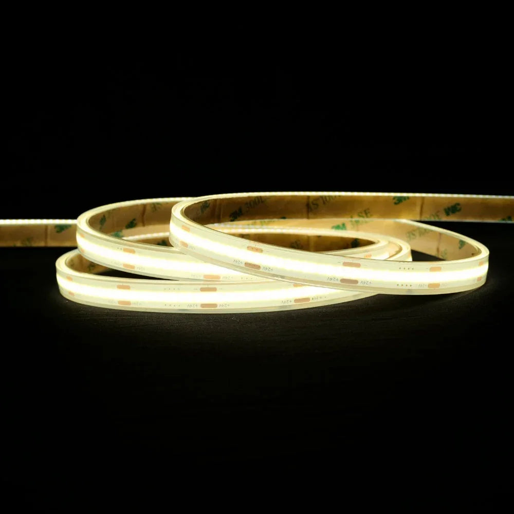 Natural White 4000K COB LED Strip 24V 384 LEDs/m IP68 Waterproof