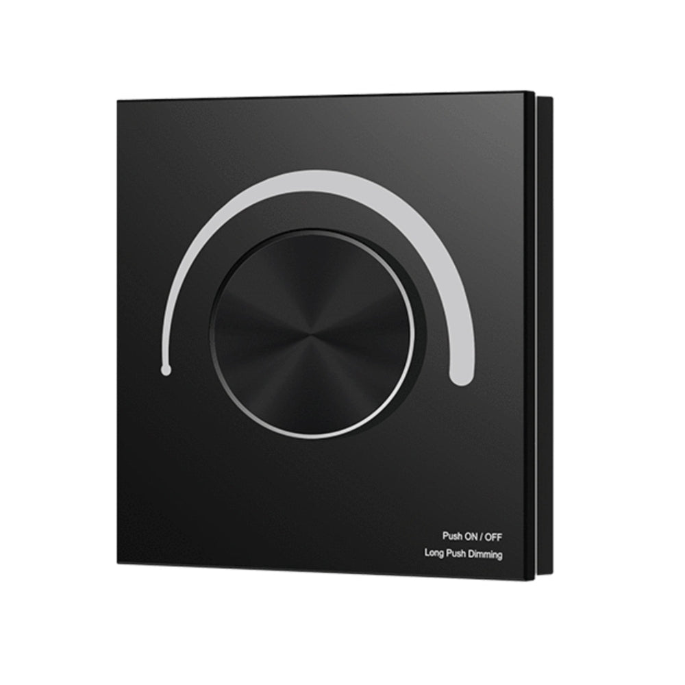 Skydance AC Triac Glass Rotary Panel Dimmer S1-K (BLACK)