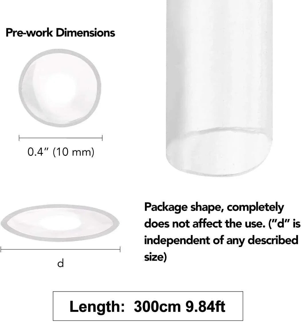 Adhesive Clear Heat Shrink Sleeving - 2:1 Weatherproof Heatshrink Tubing 16-25mm 1 Metre - UK LED Lights