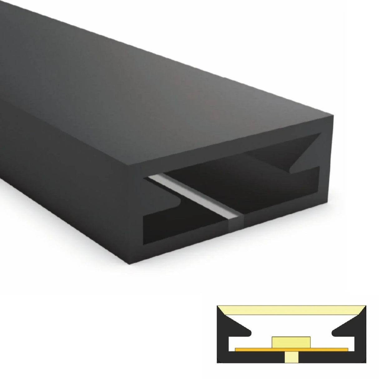 Black Silicone LED Neon Flex Tube Diffuser Body for LED Strip Light 5x13mm - UK LED Lights