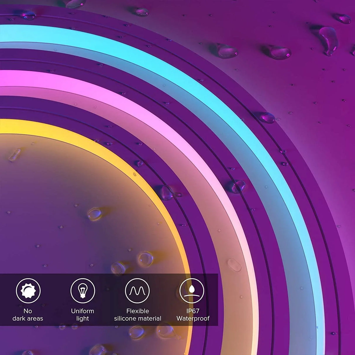 Black Silicone LED Neon Flex Tube Diffuser Body for LED Strip Light 5x13mm - UK LED Lights