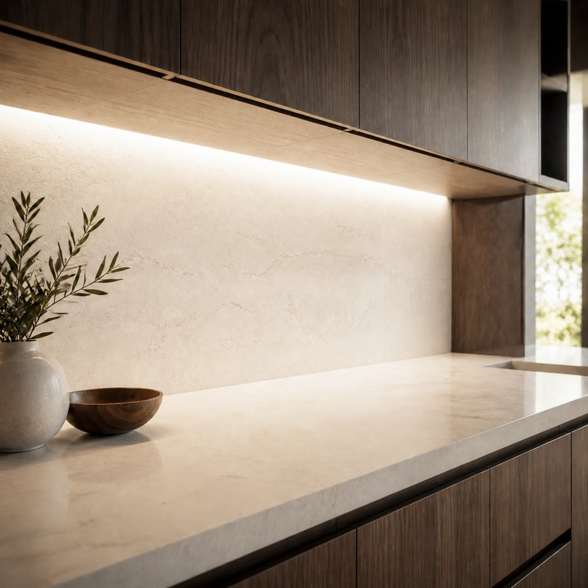 Tunable white LED strip 48V under kitchen cabinet lighting