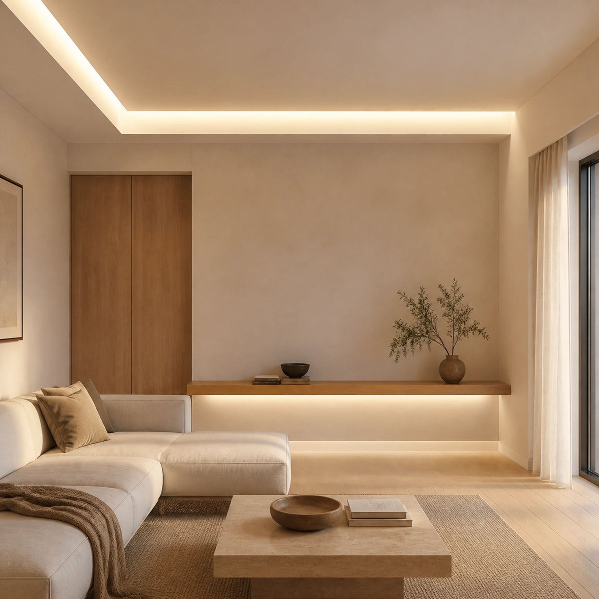 CCT LED strip 48V ceiling cove, 780 lumens per metre