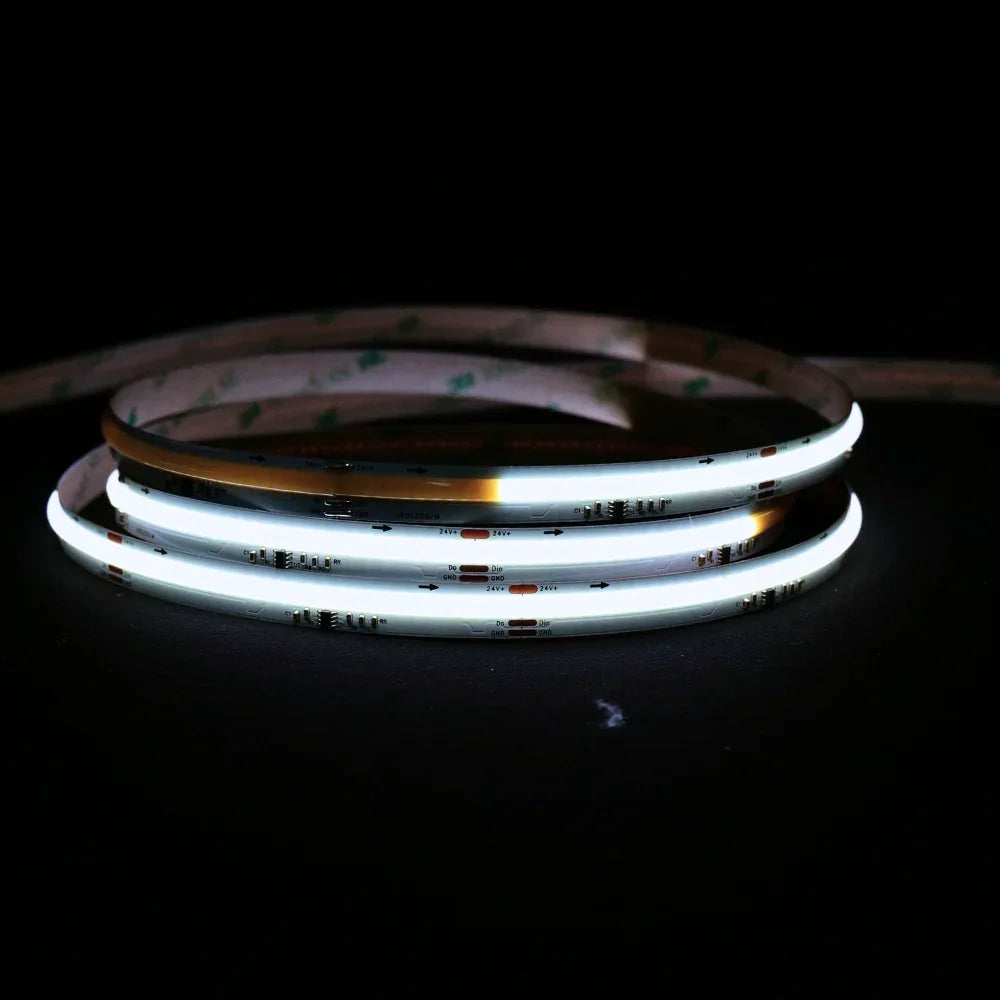 Digital Pixel SPI 2811 COB Strip Cool White 6000K 24V IP20 waterflow led strip