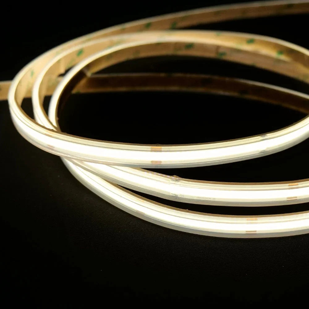 extra long Natural White 4000K COB LED Strip 24V 480LEDs/m IP67 Waterproof 20m Run