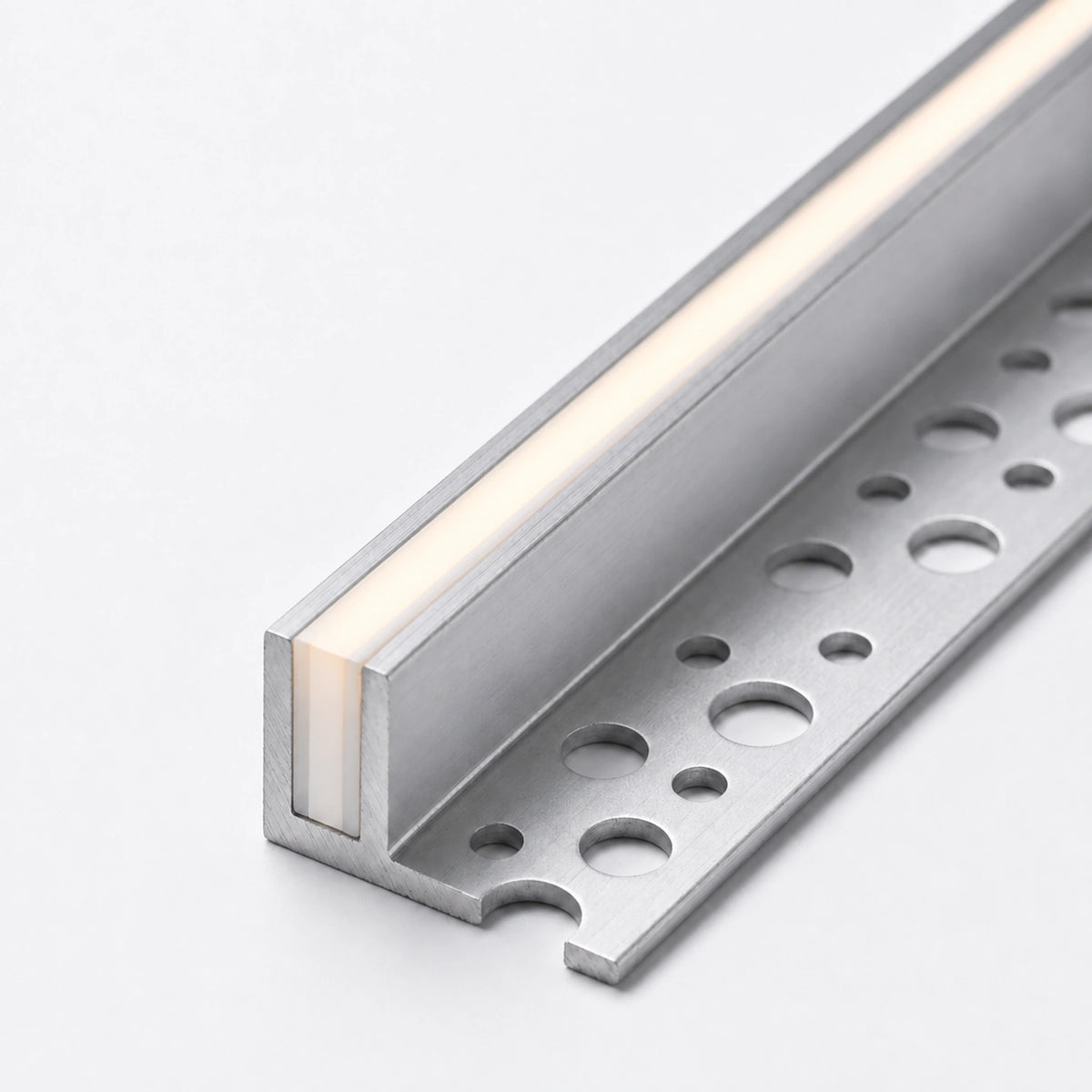 6 × 12 mm IP67 LED Neon Flex installed in the tile-in aluminium profile - illustration