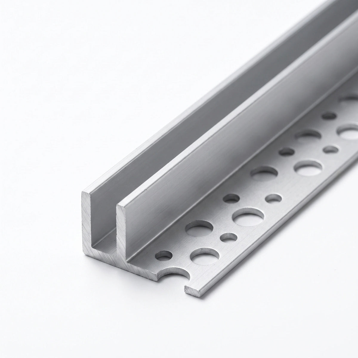 Close view of Tile-In Aluminium Profile for 6 × 12 mm IP67 Neon Flex