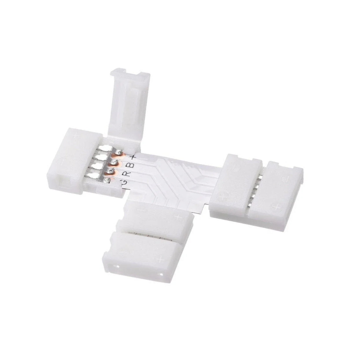 LED Strip Accessories 5pcs T-Shape PCB RGB Connectors 4 pin 10mm - UK LED Lights