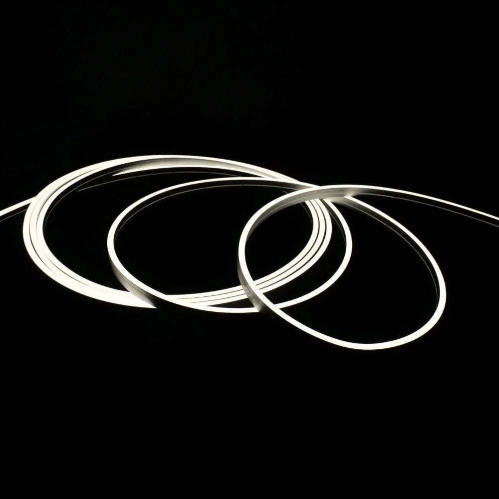Mini Natural White Neon Flex 4000K 24V 4x10mm IP65 Waterproof 168LEDs/m - UK LED Lights