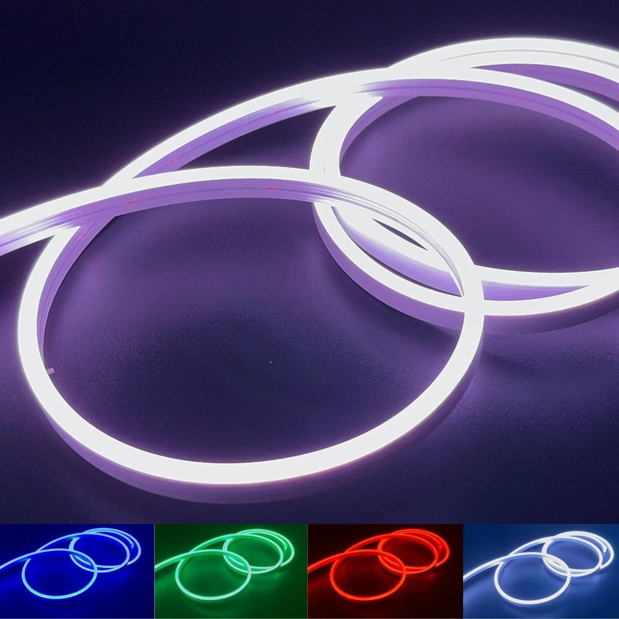 Mini RGB Neon Flex 6x12mm 12V IP65 Waterproof 5cm Cut - UK LED Lights