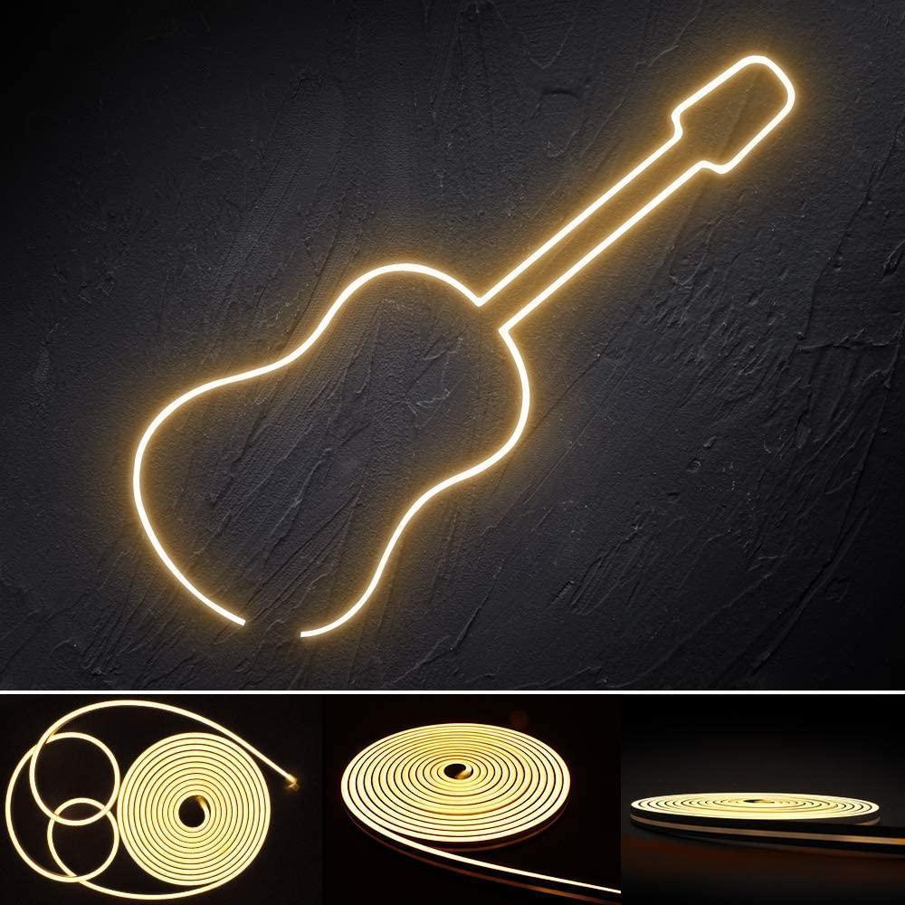 Mini Warm White Neon Flex 3000K 4x8mm IP65 Waterproof 140 LEDs/m free cut