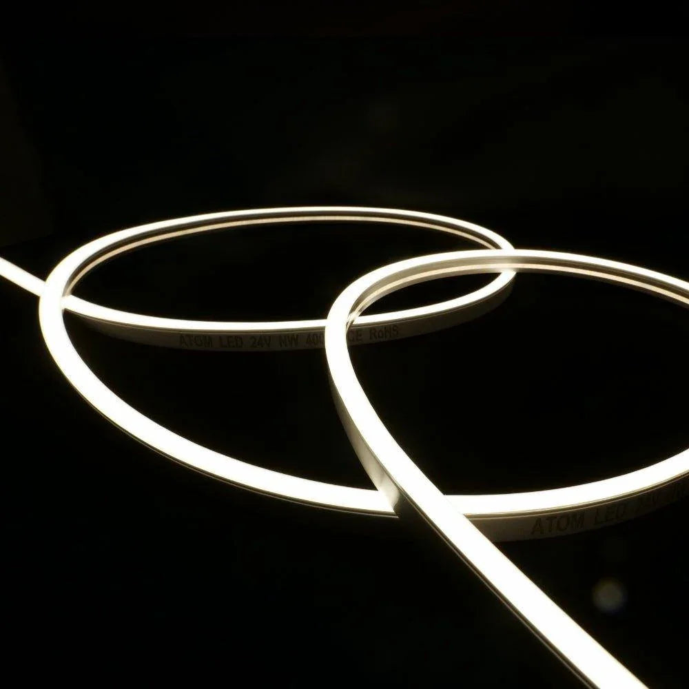 Natural White LED Neon Flex 4000K 24V 6x12mm IP67 Waterproof 5cm Cut 20m | UK LED Lights