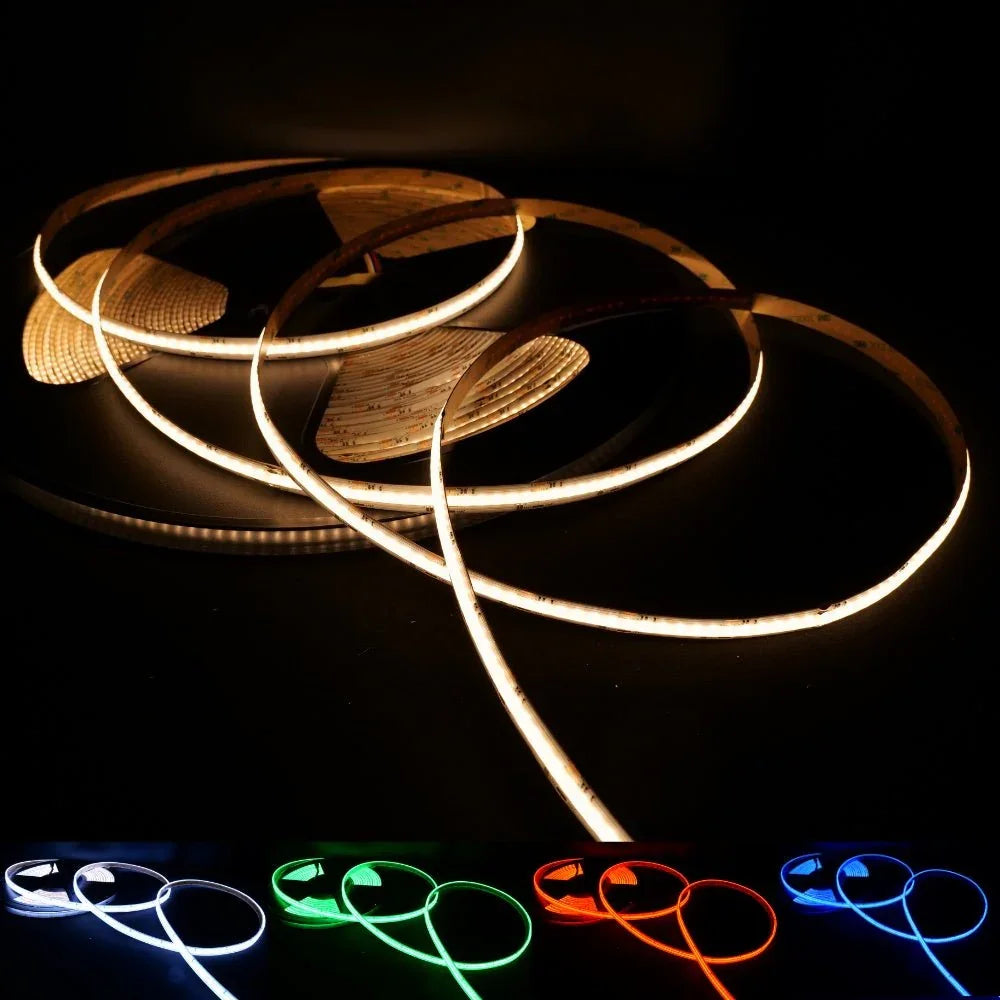 RGB CCT COB LED Strip 24V IP20 non-Waterproof 840 LEDs/m 12mm Wide - UK LED Lights