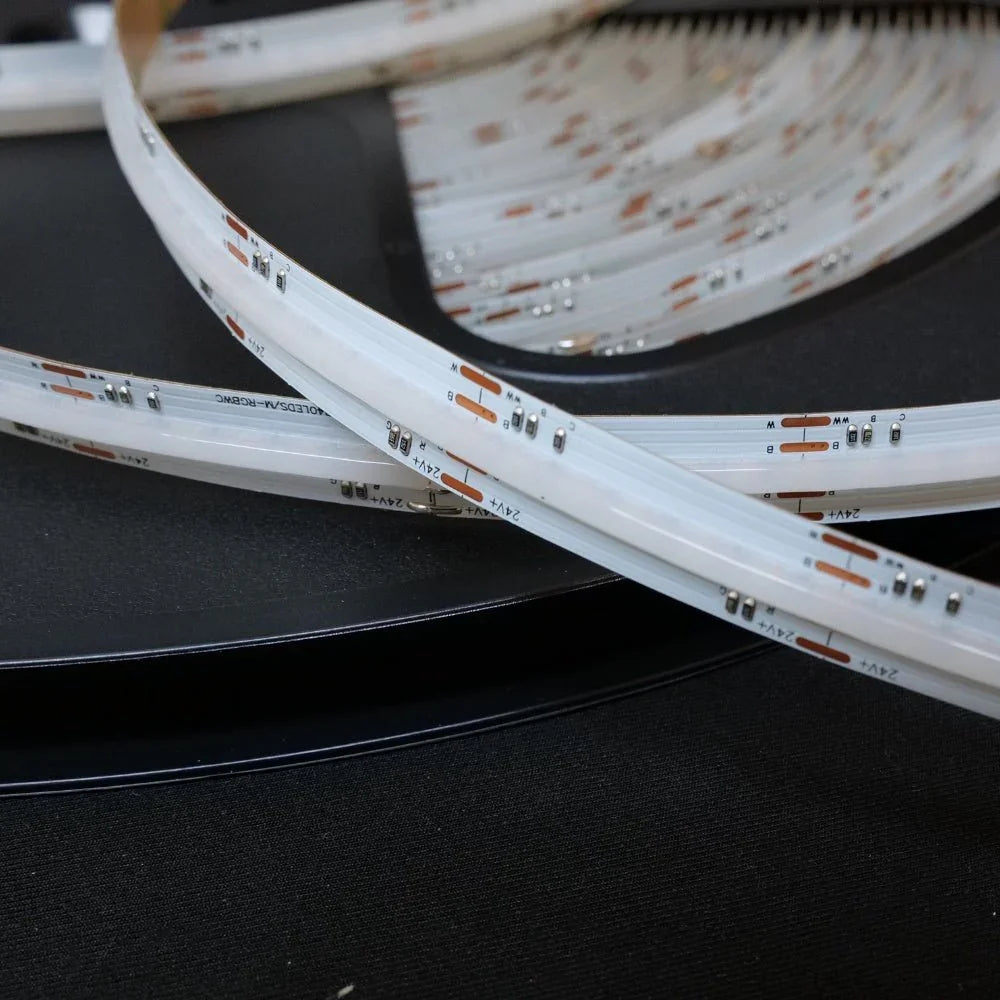 RGB CCT COB LED Strip 24V IP20 non-Waterproof 840 LEDs/m 12mm Wide - UK LED Lights