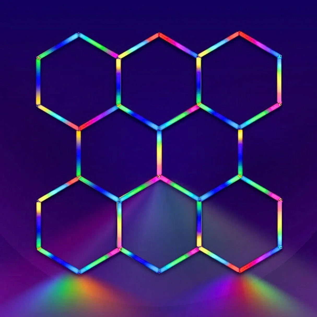 RGB Hexagrid LED Hexagon Ultrabright LED Multicolour Hex Lights - Eight Hex Grid - UK LED Lights