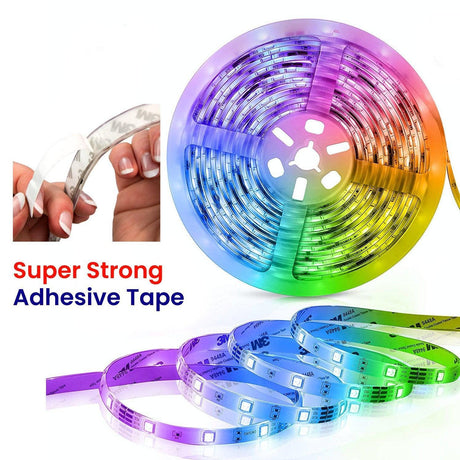 RGB LED Strip 12V 5050 IP20 Non-Waterproof 60LED/m 5 metre Kit - UK LED Lights