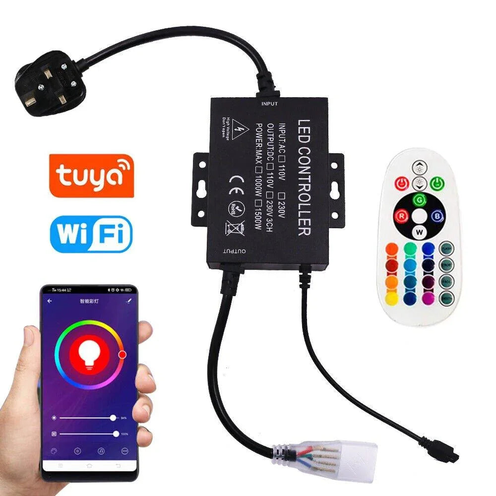 Miheal WiFi Smart LED Controller With Remote - 16 Million Colors, Alexa & Google Home Compatible