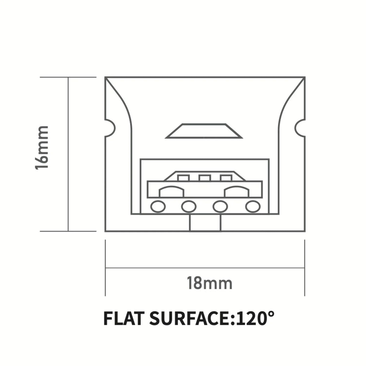Ultra Long 18x16mm Warm White 48V IP68 Top Bend Waterproof 30 Metre