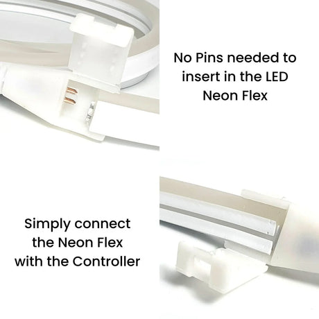 Single Colour Wireless Neon Flex AC 220 240V 8x16mm 23-Key RF Remote Control 1500W Dimmer Transformer for Brightness Adjustment - UK LED Lights