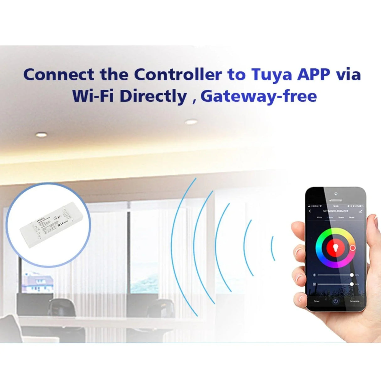 Skydance 12-48VDC 5CH*6A WiFi & RF 5 in 1 LED Controller V5-L(WT) - UK LED Lights