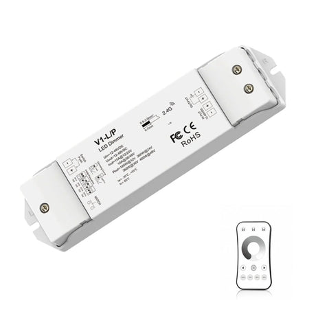 Skydance Single Colour 1CH*15A 12-48VDC CV Controller, Push-Dim V1-L/P with R6-1 Remote - UK LED Lights