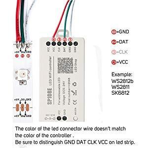 SP108E WiFi Controller DC 5V-24V for SK6812 SK6812-RGBW WS2812 WS2813 WS2811 AL2815 Digital Pixel Strip Light & Neon Flex - UK LED Lights