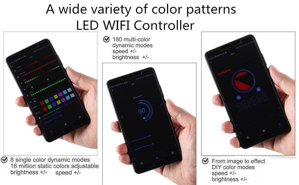 SP108E WiFi Controller DC 5V-24V for SK6812 SK6812-RGBW WS2812 WS2813 WS2811 AL2815 Digital Pixel Strip Light & Neon Flex - UK LED Lights
