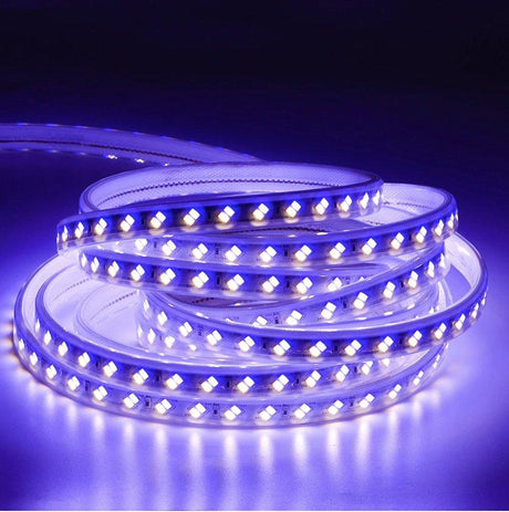 Tricolour LED Strip Light 220V 240V 5730 Warm White, Blue, Purple IP65 120LED/m Kit - UK LED Lights