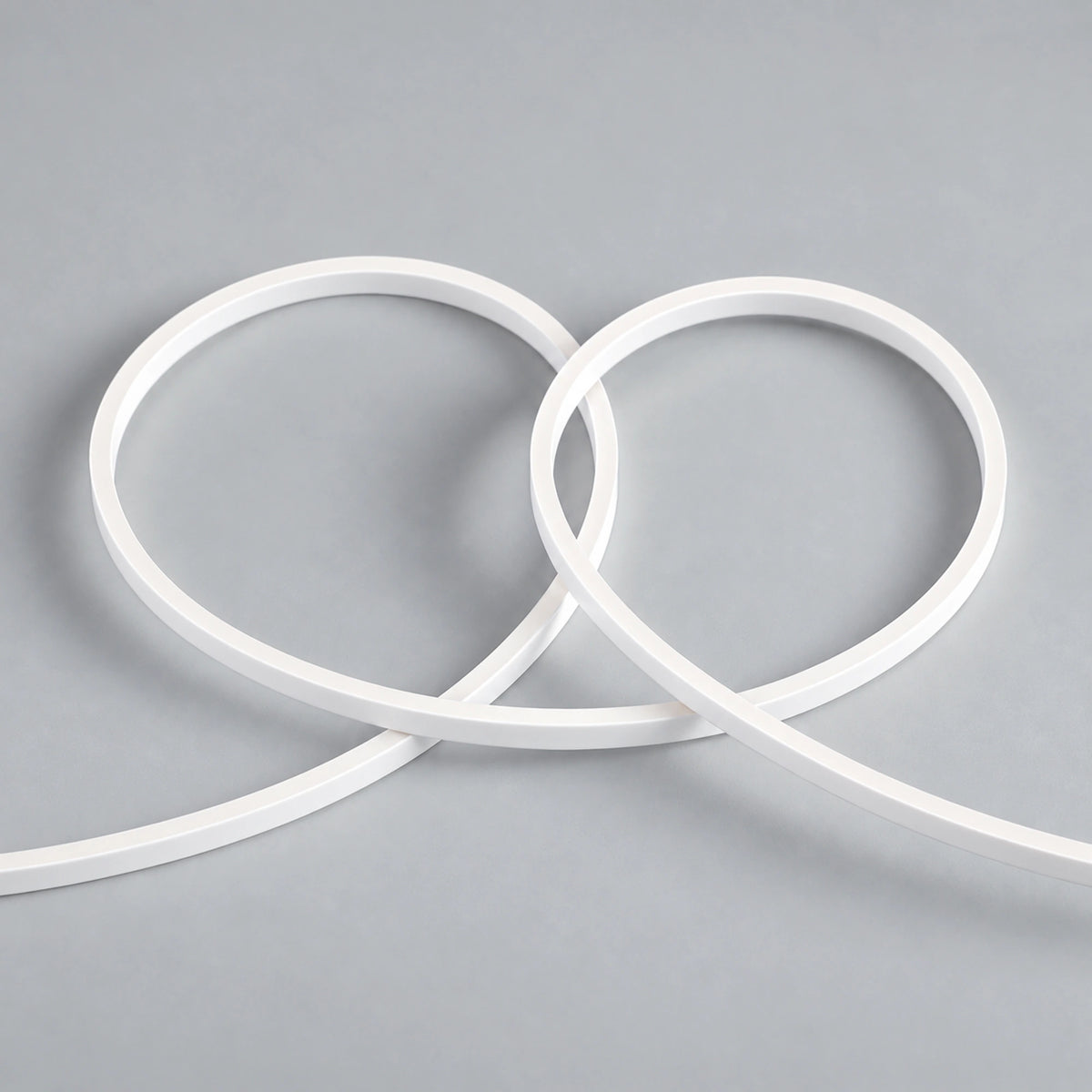 UK LED Lights — 4x6mm FreeCut Mini Neon Flex flexible white silicone strip in loose unlit loops