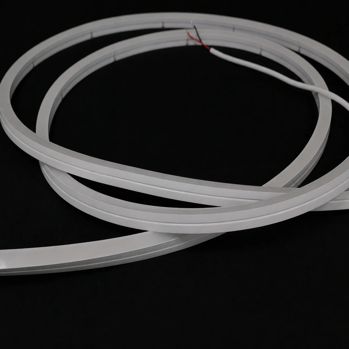 Close view of the unlit 15×15mm silicone Neon Flex body