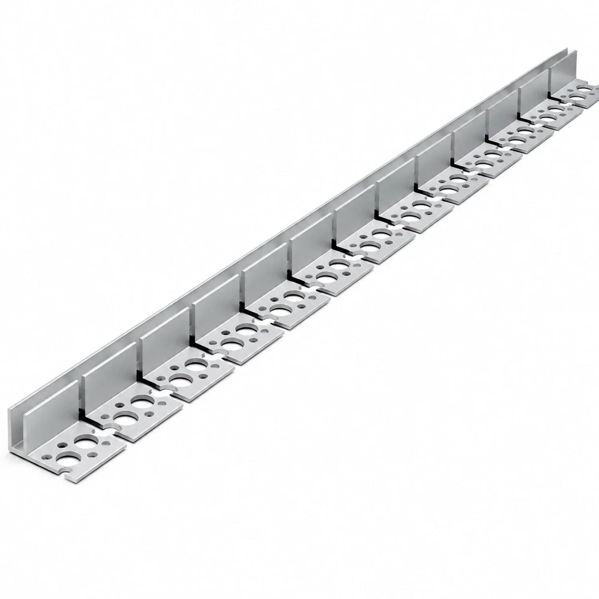 Long view of the segmented bendable tile-in profile for 8×16mm Neon Flex