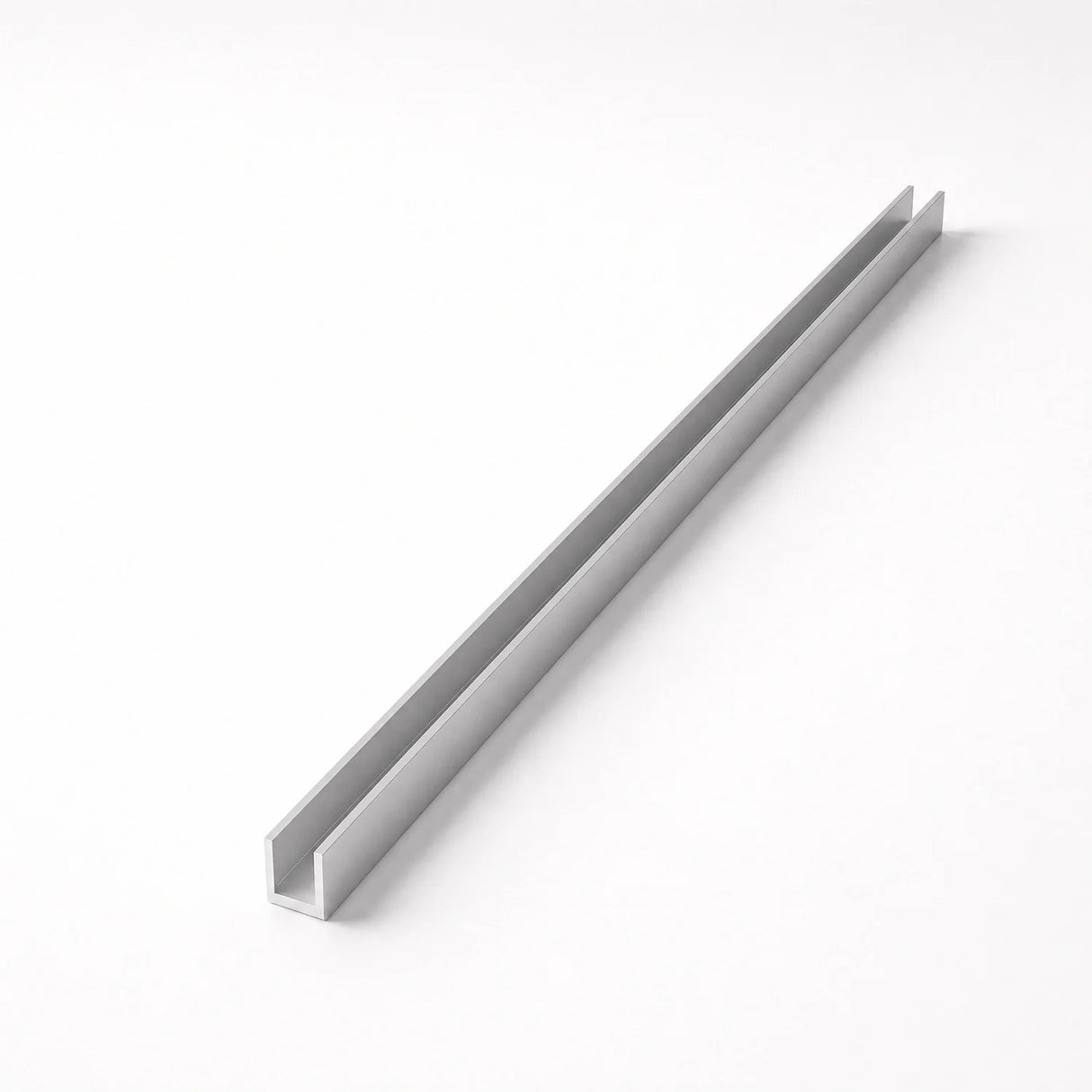 Full-length view of the straight aluminium profile for 15×15mm Neon Flex