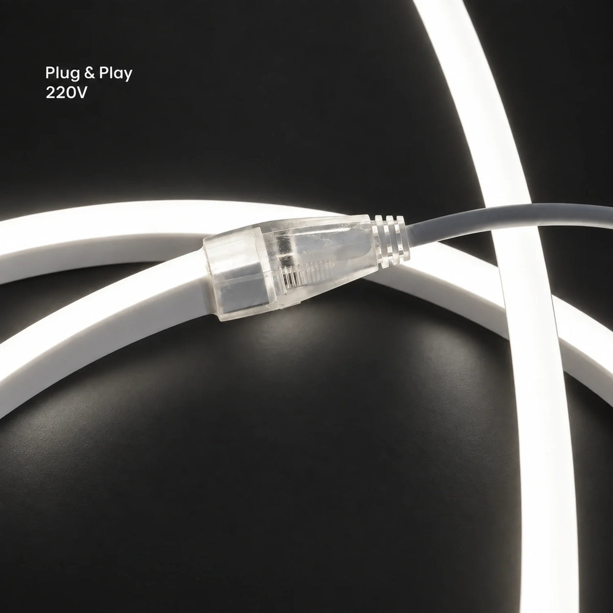 UK LED Lights natural 4000k 8×16mm 220–240V plug-and-play neon flex