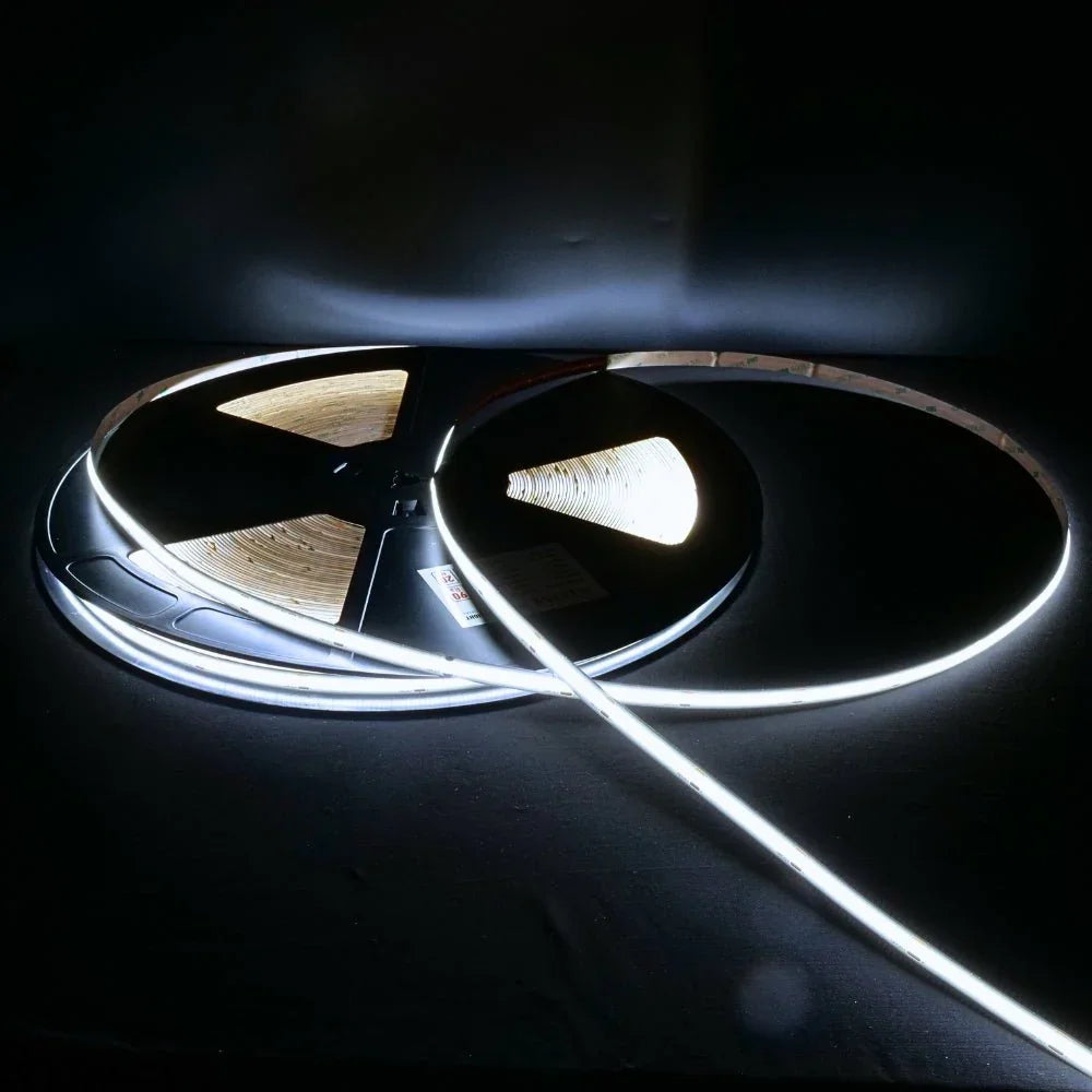 Extra Long Cool White 6000K COB LED Strip 48V 480LEDs/m IP20 - UK LED Lights