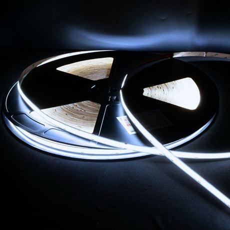 Extra Long Cool White 6000K COB LED Strip 48V 480LEDs/m IP20 - UK LED Lights