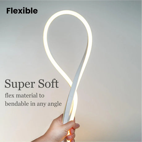 Warm White LED Neon Flex Double Side 220V 240V 120LED/m 8x16mm IP67 Waterproof Full Kit - UK LED Lights