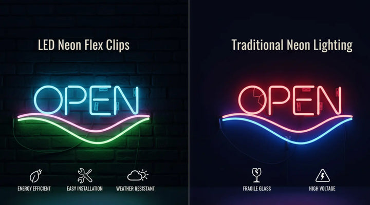 Difference Between LED Neon Flex Clips and Traditional Lighting Expert 2025 Analysis