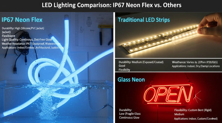 A Complete Comparison: IP67 Neon Flex vs Other LED Options